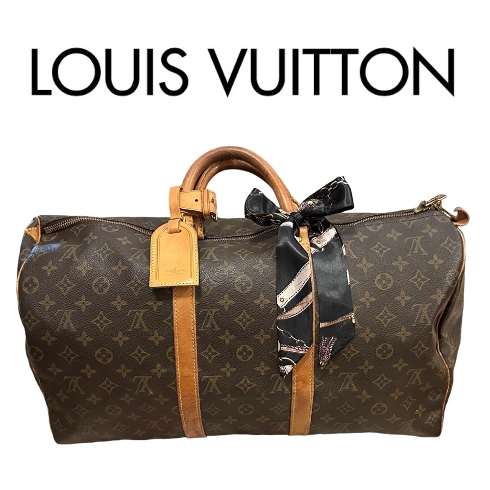 Louis Vuitton Keepall 50 Authentic Monogram Travel Boston Bag in Good Condition